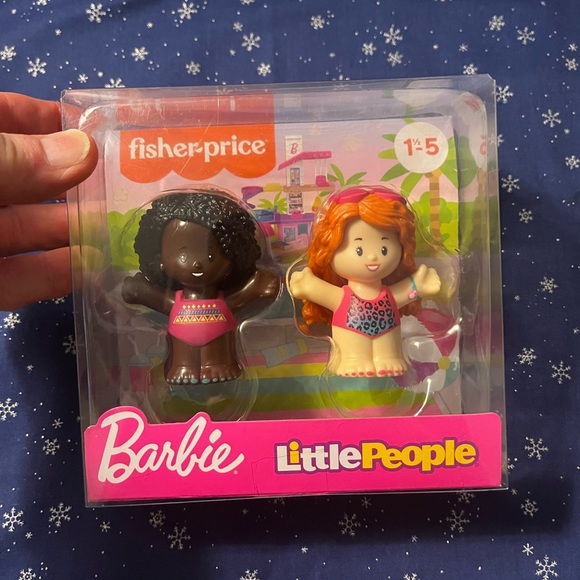 2037-OTT Fisher-Price Barbie “Little People” Summer Swim Fun Figures Set - Picture 1 of 7